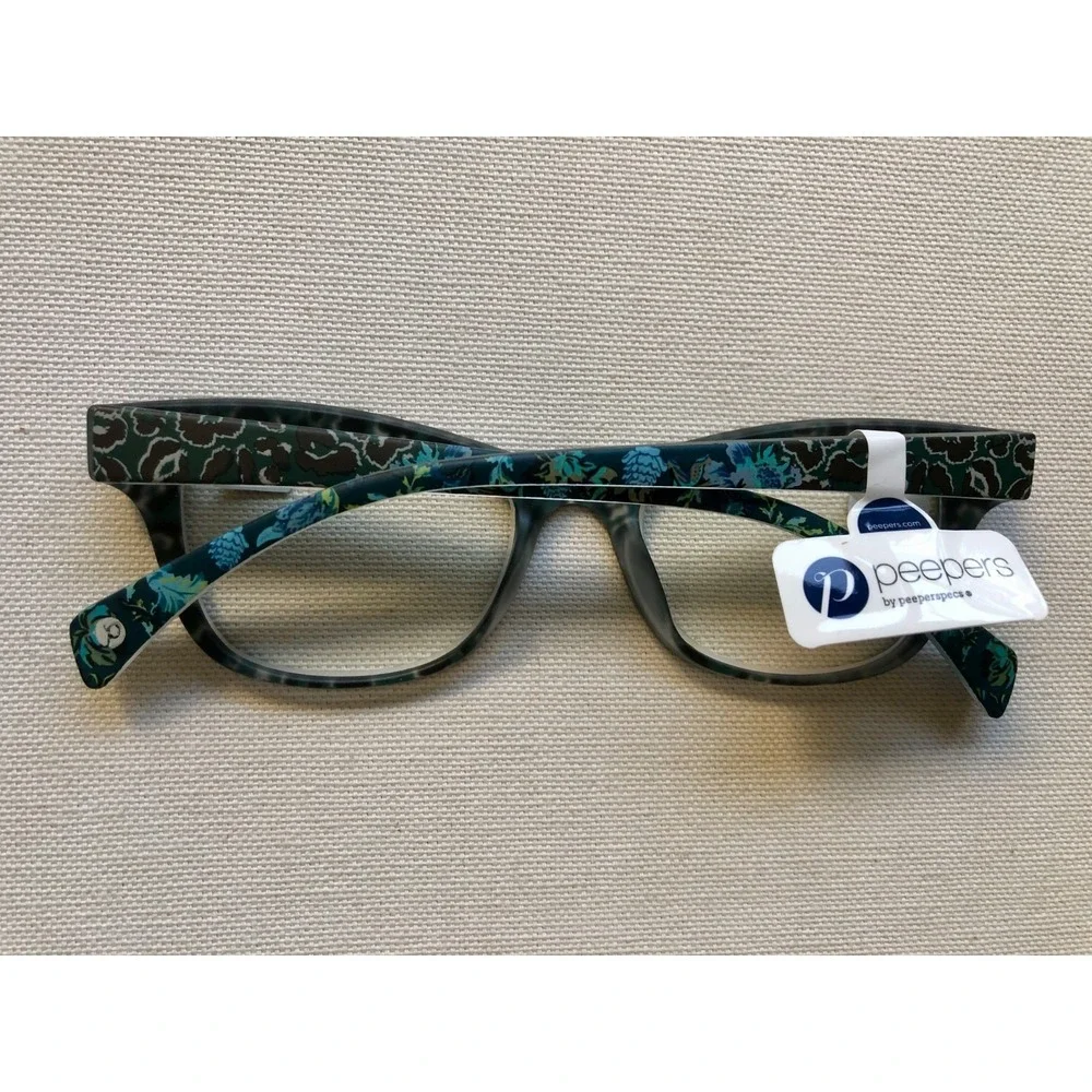 New Green Leopard Peepers BLUE LIGHT FILTERING Reading Glasses +1.50‎